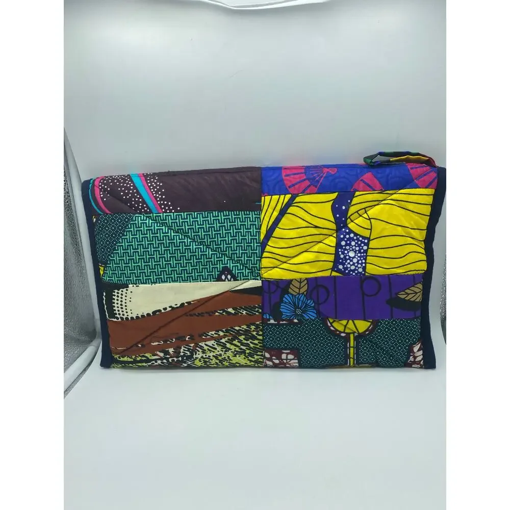 Quilted‎ geometric Bright Quilted Gabric Large Clutch handbag